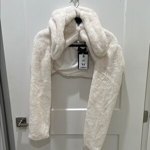 Club Exx Bunny Rabbit ALWAYS LATE PLUSH SHRUG